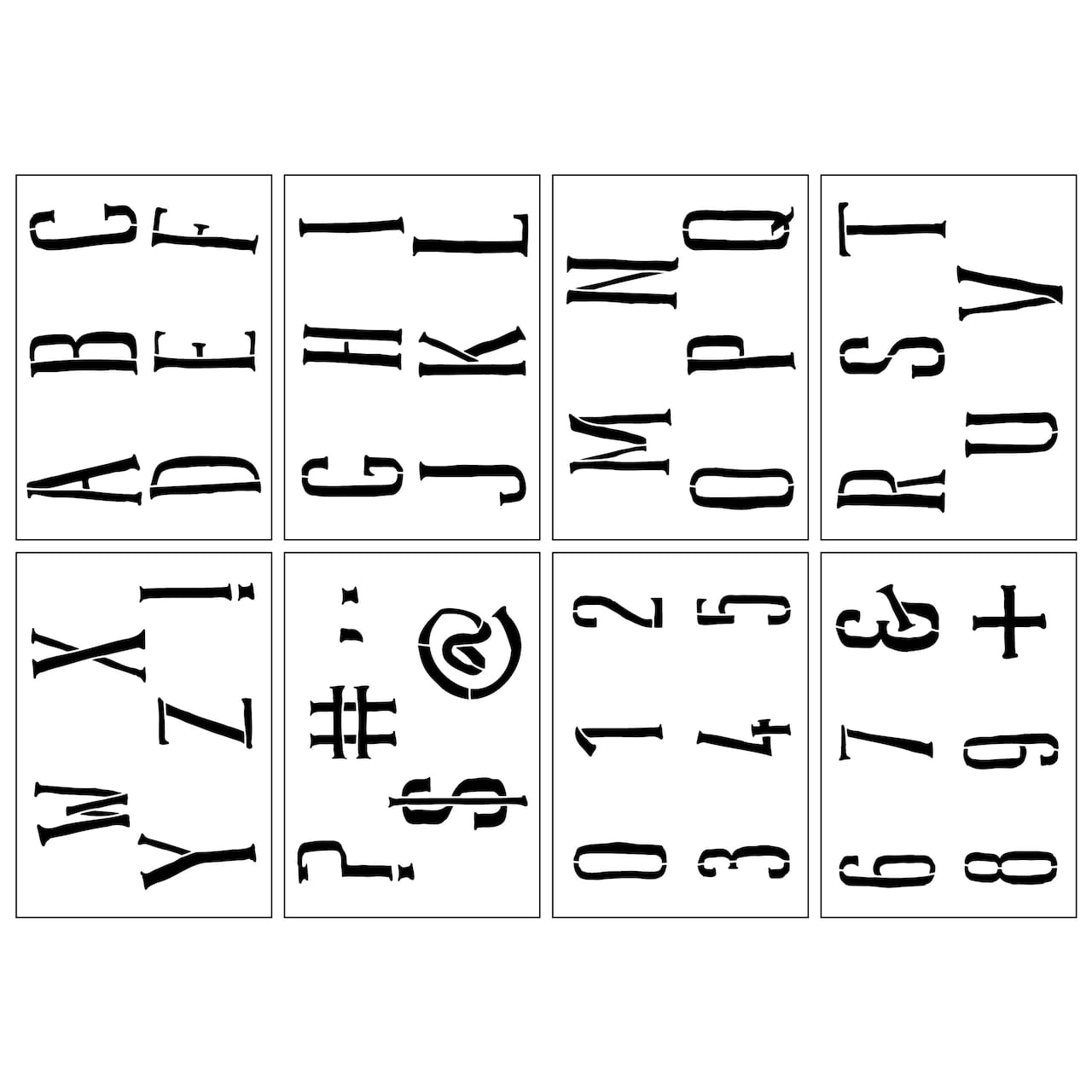 Alphabet Handlettered Serif Stencils, 7&#x22; x 10&#x22; by Craft Smart&#xAE;